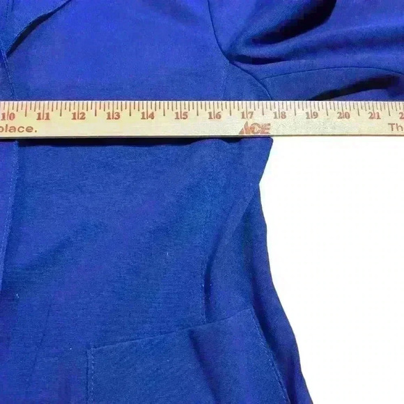 AKRIS Punto Women’s Soft Knit Blazer Size US 8 Purple Blue Stretch Comfort - Picture 3 of 8